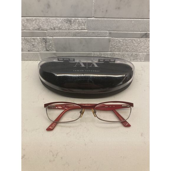ARMANI EXCHANGE AX228 YPI 135 Red Metal ** FRAMES ONLY ** With Original Case - Picture 1 of 7